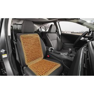 Zone Tech 2x Ultra Comfort Massaging Car Natural Wooden Beaded