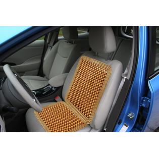 Zone Tech 2x Ultra Comfort Massaging Car Natural Wooden Beaded Seat Cushions