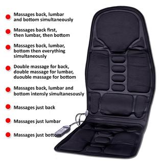 Zone Tech 8 Vibration Massage Seat Chair Cushion Heat Neck