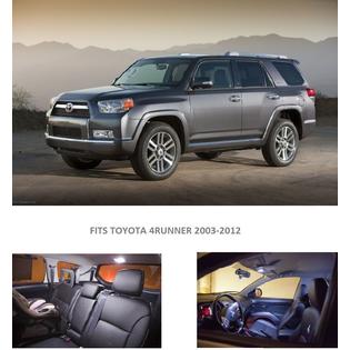 Zone Tech Toyota 4runner White Interior Led Package 10