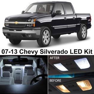 Zone Tech Chevy Silverado 2007 2013 Xenon White Led Interior