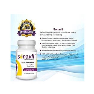 Sonavil Tinnitus Solution 60 Capsules 1 Bottle Eliminate Tinnitus Symptoms Sonavil Tinnitus Solution 60 Capsules 1 Bottle Eliminate Tinnitus Symptoms