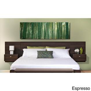 Prepac Valhalla Designer Series Floating King Headboard with  Prepac Valhalla Designer Series Floating King Headboard with