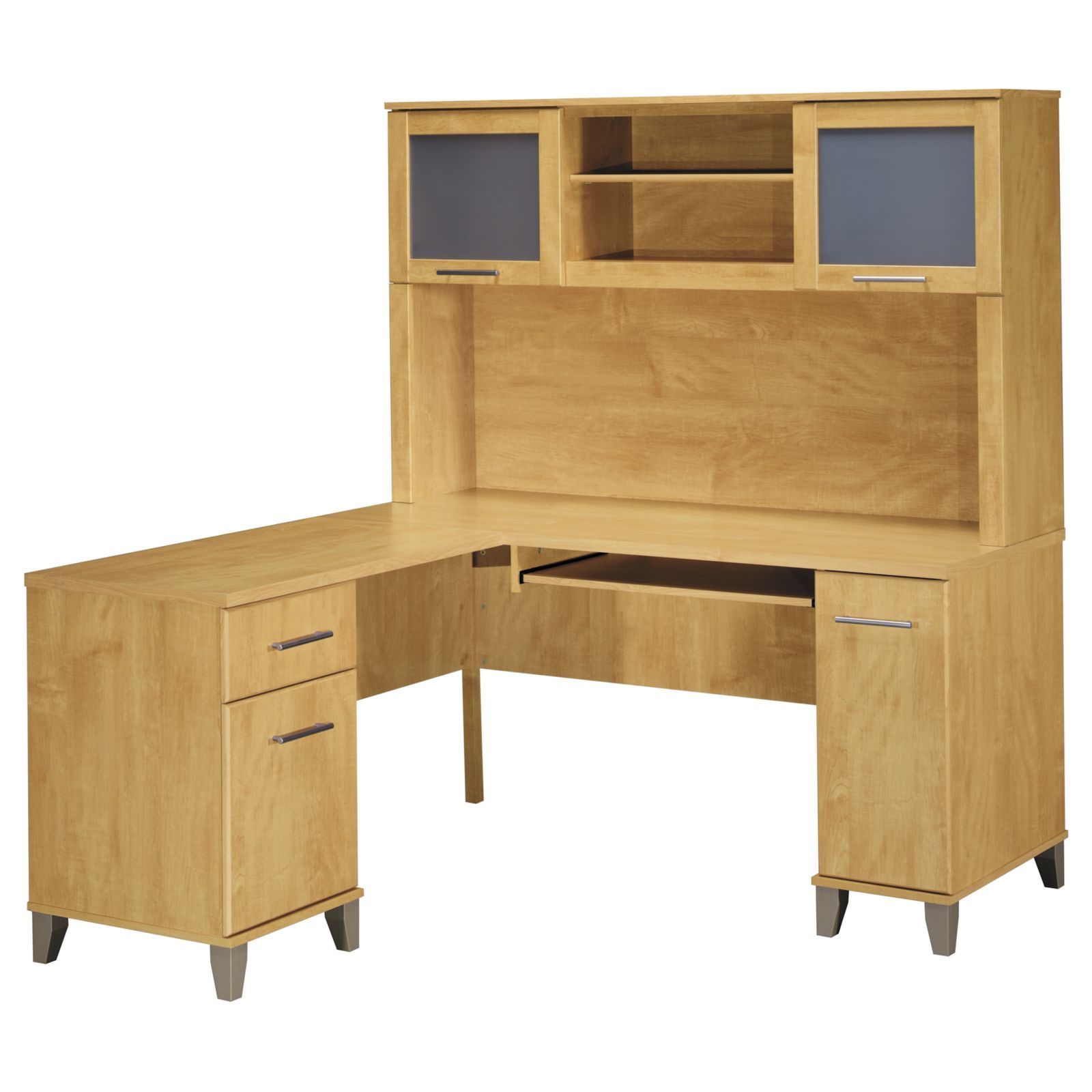 Bush Furniture Somerset 60 Inch L Desk With Hutch Home Bush Furniture Somerset 60 Inch L Desk With Hutch 1