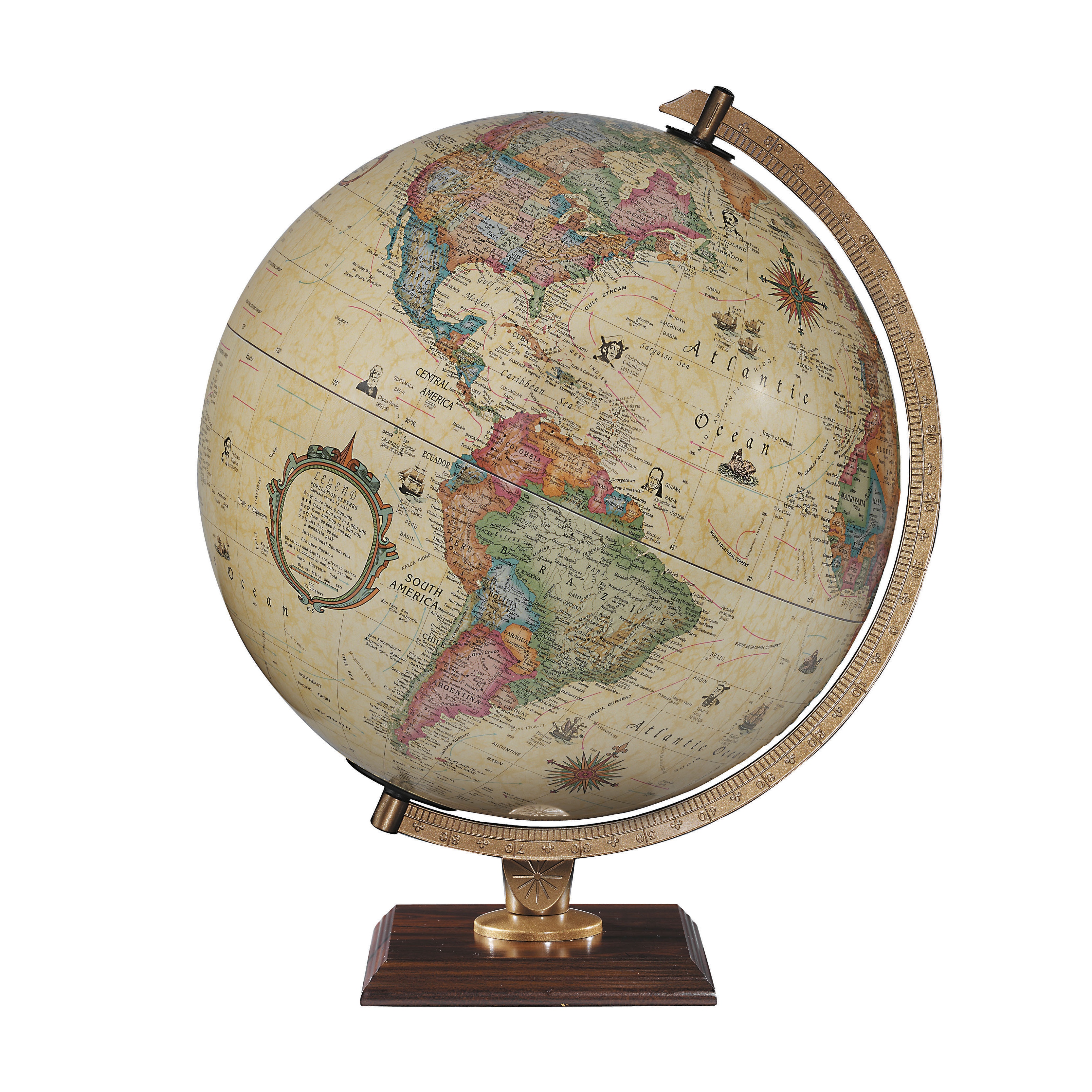 Rialto Deals Front On Sears Com Replogle Globes Inc Illuminated Carlyle Globe Antique Ocean 12
