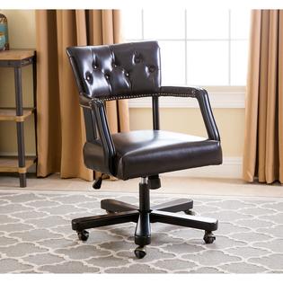 Abbyson Living Quincy Dark Brown Office Chair Abbyson Living Quincy Dark Brown Office Chair 1