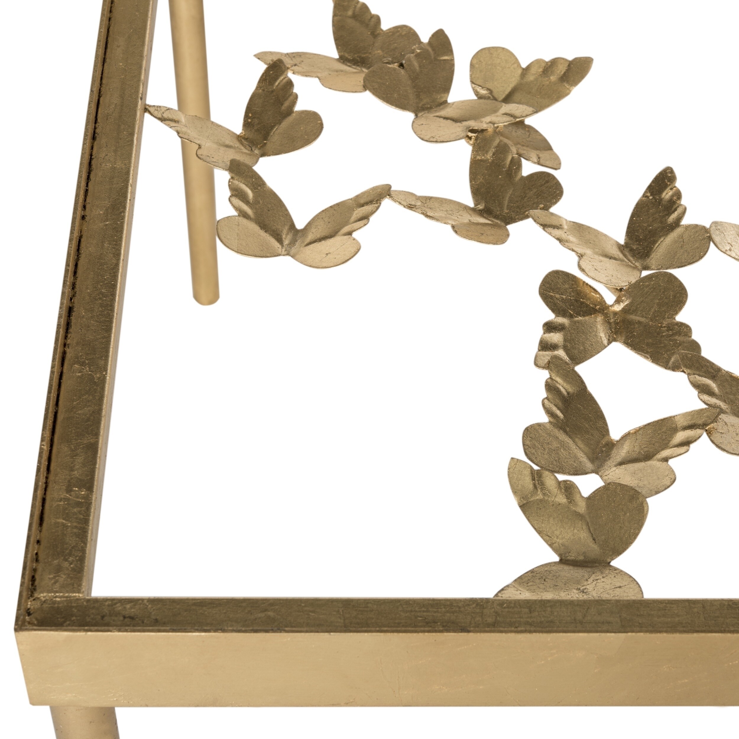 Safavieh Rosalia Antique Gold Leaf Coffee Table Fox2589a