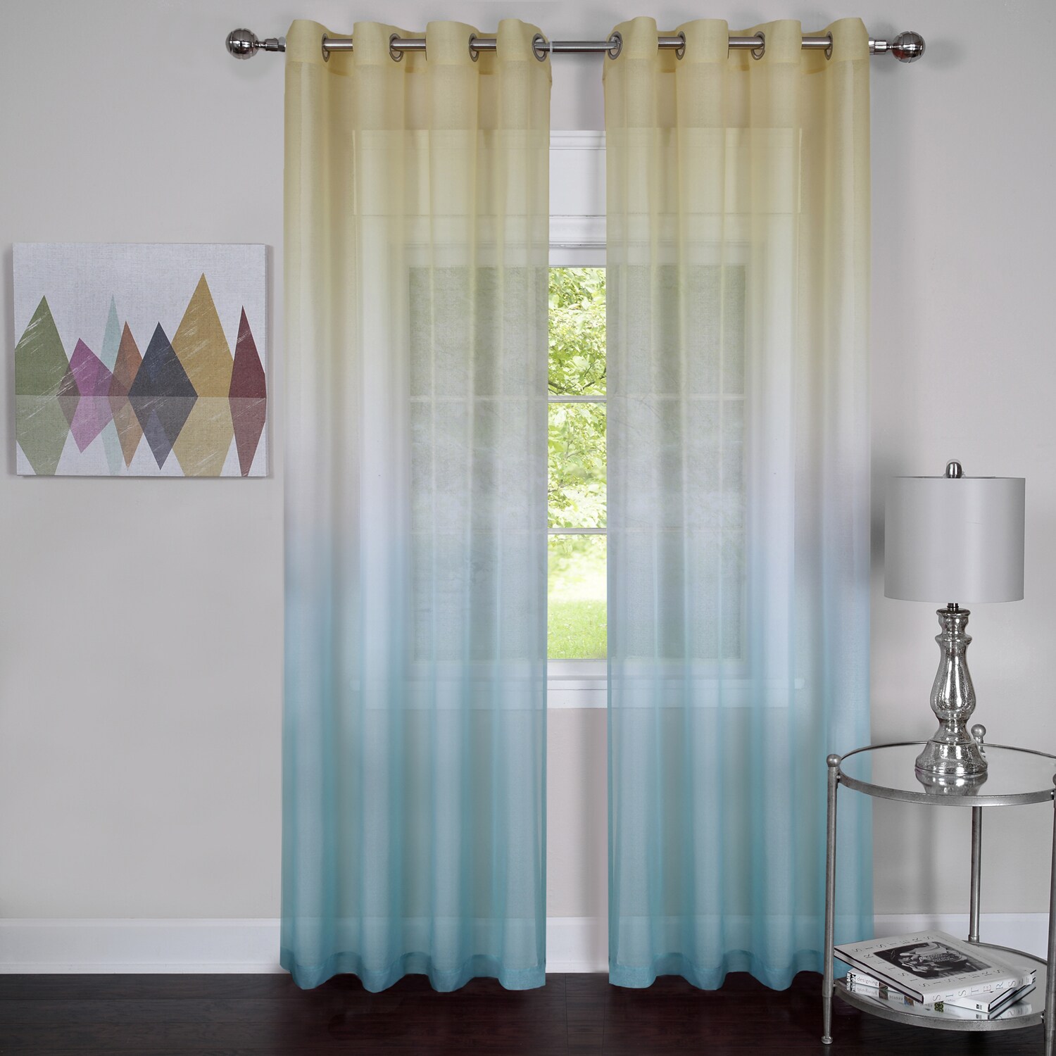 Pink Achim Ds Curtains Kmart Achim Rainbow Ombre Grommet Top Curtain Panel
