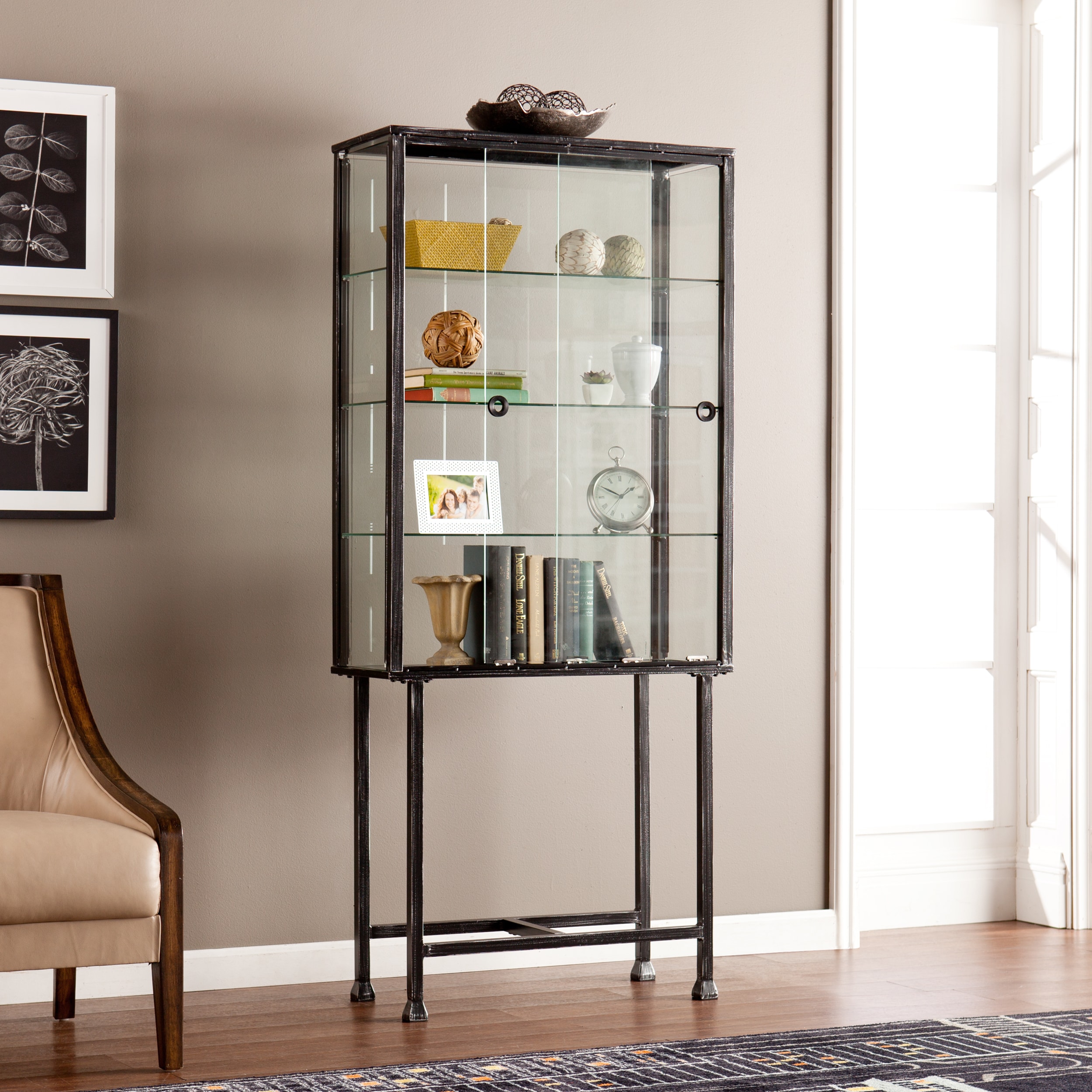 Shelving Unit Wood Sliding Glass Doors Harper Blvd Metal Glass Sliding Door Display Cabinet