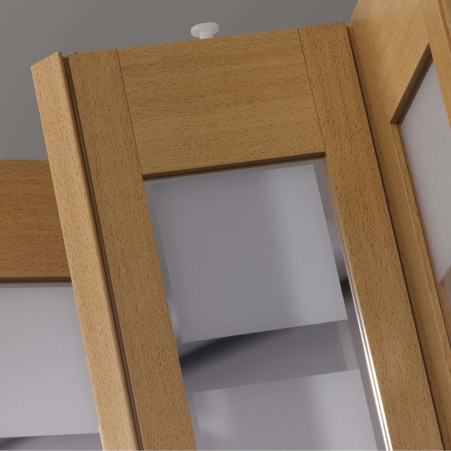 Homestyle Metro Beech with Frosted Squares Folding Door Homestyle Metro Beech with Frosted Squares Folding Door