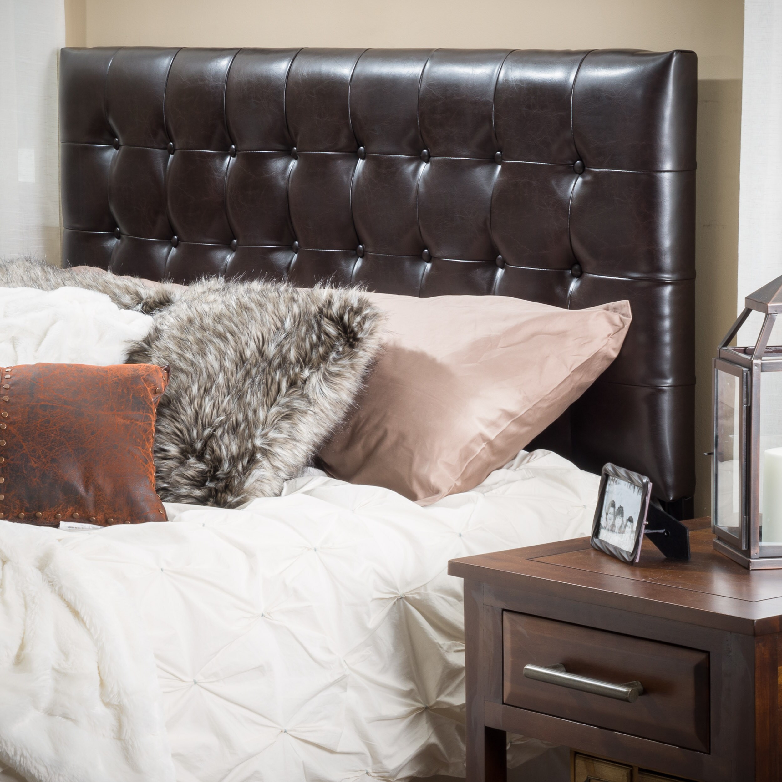 Christopher Knight Home Austin Adjule King California Christopher Knight Home Austin Adjule King California Tufted Bonded Leather Headboard