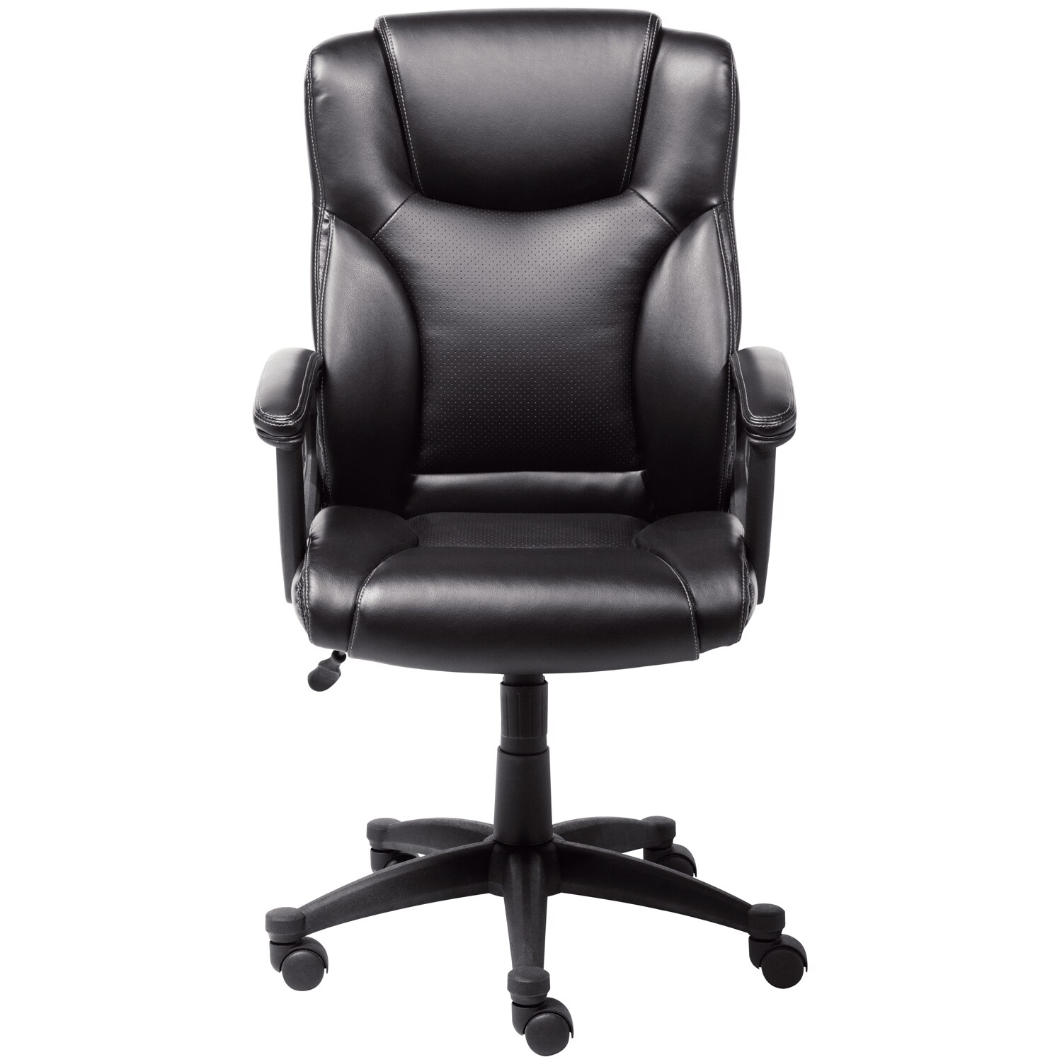 Serta Black Supple Bonded Leather Executive Office Chair