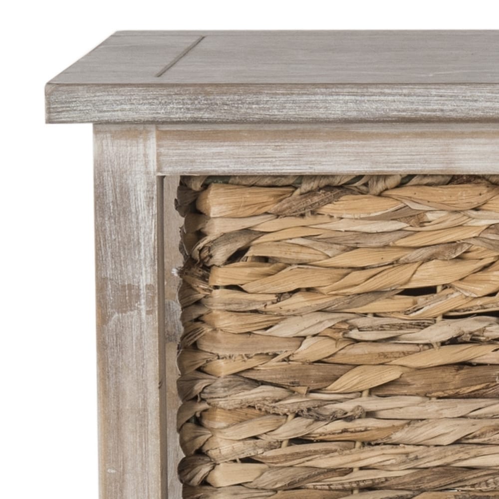 Safavieh Halle Winter Melody 3 Drawer Wicker Basket Storage Unit
