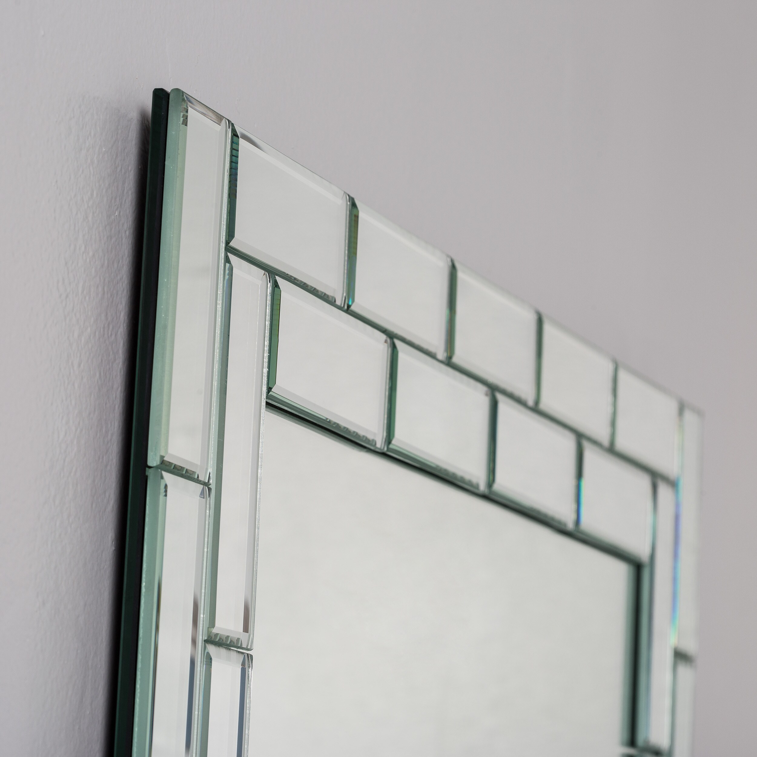 Decor Wonderland Grand Street Beveled Glass Frameless Bathroom Decor Wonderland Grand Street Beveled Glass Frameless Bathroom Mirror Silver N A Modern
