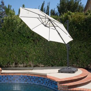 296123 Christopher Knight Home Outdoor Puebla 9 8 Foot Canopy Christopher Knight Home Outdoor Puebla 9 8 Foot Canopy Umbrella With Base By