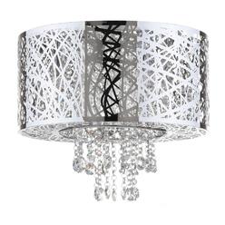 Silver Ceiling Lights Sears Safavieh Mesh Flush Mount In Clear And Chrome