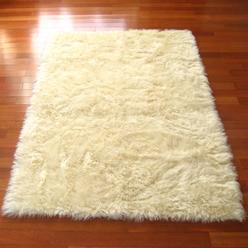 Faux Fur Rugs Walk On Me Rugs Ivory Clic Sheepskin Faux Fur Rectangle Rug 2 3 X