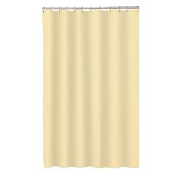 Solid Yellow Fabric Shower Curtain
