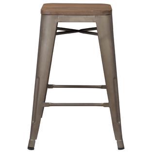 Poly And Bark Trattoria 24 Inch Counter Stool In Bronze Set Of 3