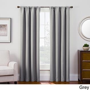 Keeco LLC Style Decor Antique Satin Rod Pocket Room-darkeninig Curtain