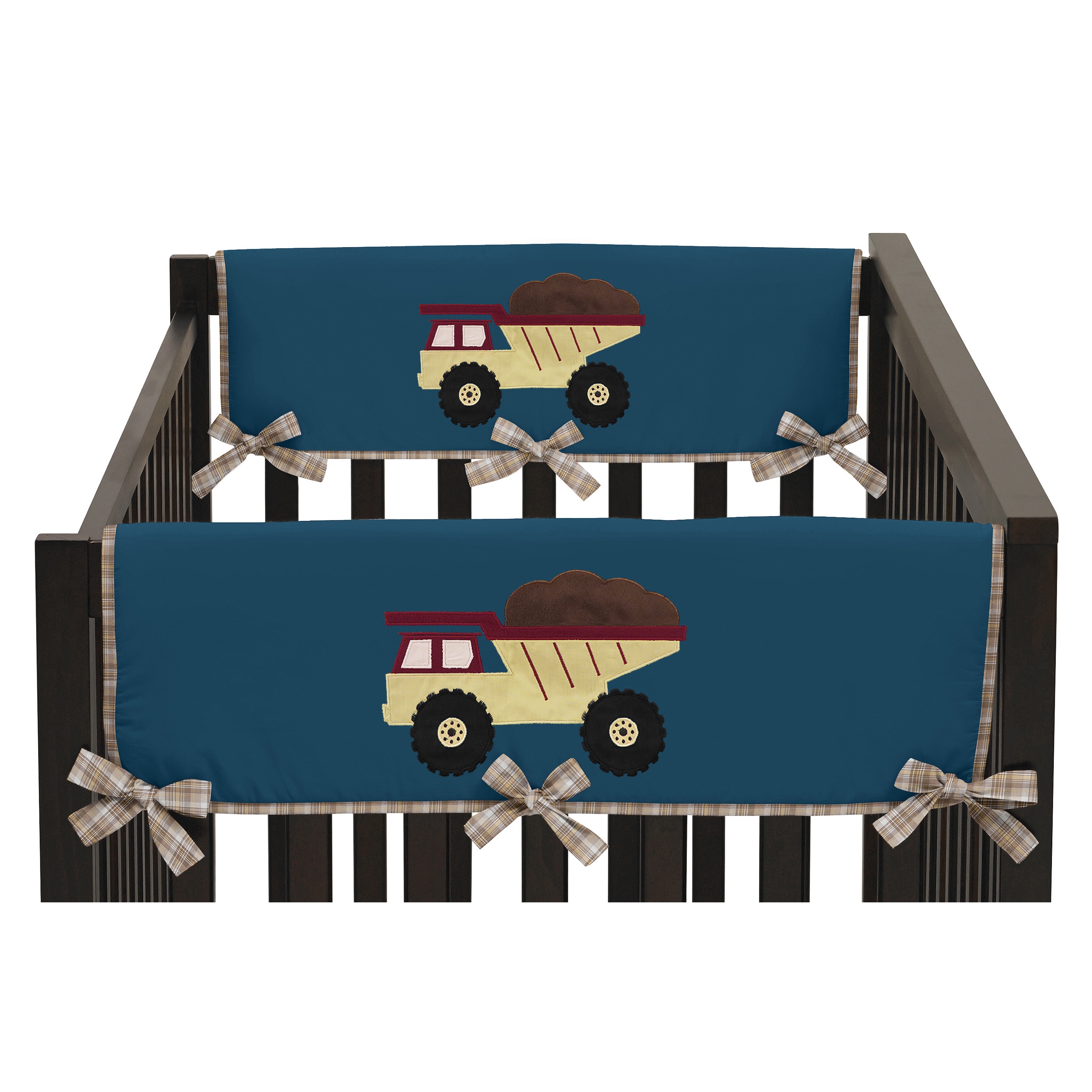 Construction Baby Bedding Set Sweet Jojo Designs Construction Zone Collection Side Crib Rail Guard Covers Set Of 2