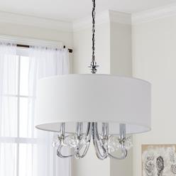 Multi Ceiling Lights Sears Safavieh Lighting 32 Inch Krista 8 Light Chrome Adjule Pendant Lit4416a