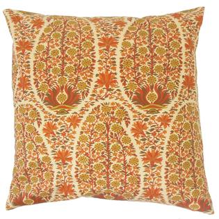 The Pillow Collection Caliana Floral Euro Sham Saffron