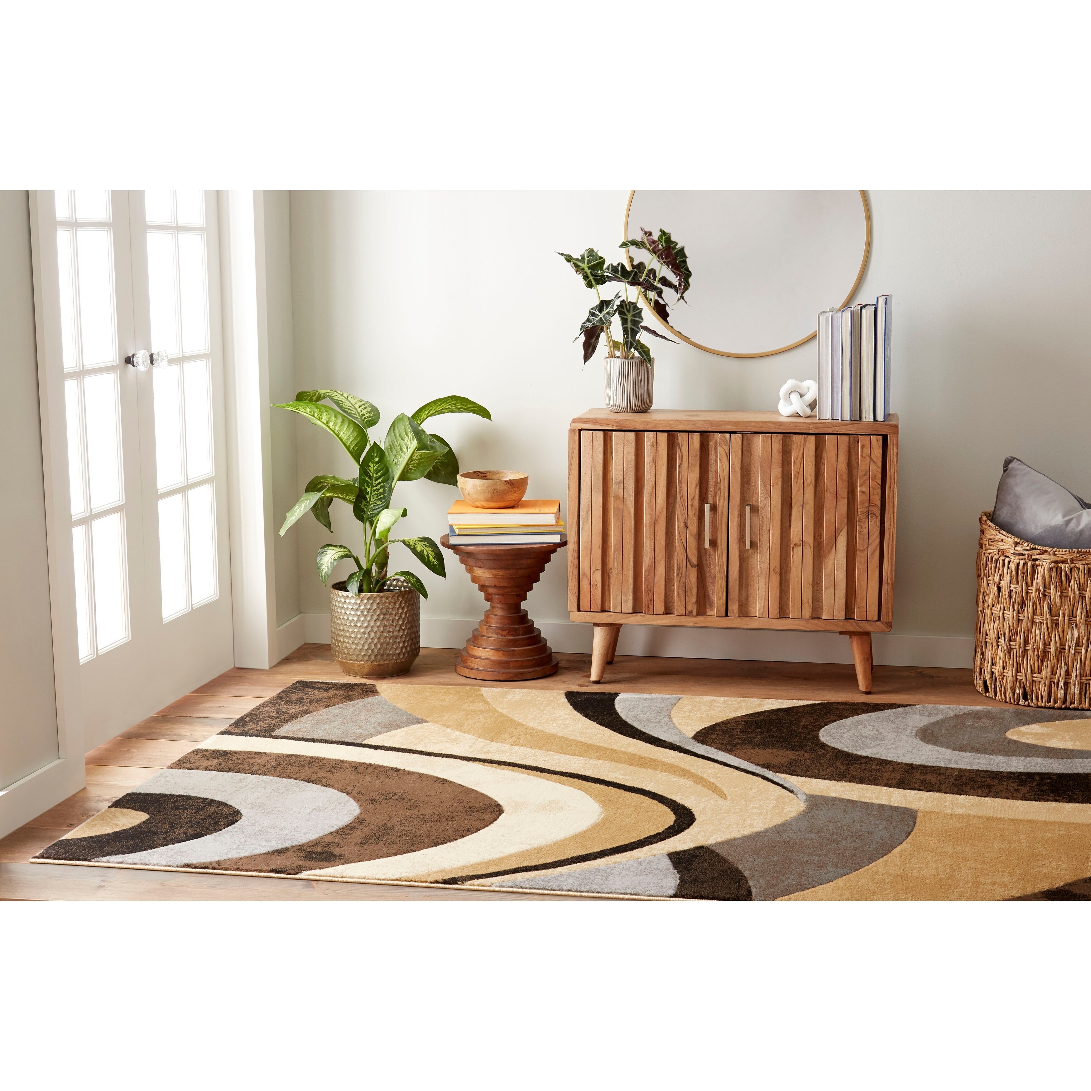 Home Dynamix Area Accent Rugs Sears Home Dynamix Tribeca Collection Contemporary Brown Grey Area Rug 5 2 X 7