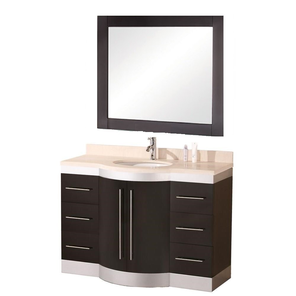 Bathroom Vanities Sears Design Element Tuscany Single Sink Beige Stone Bathroom Vanity Top Cabinet