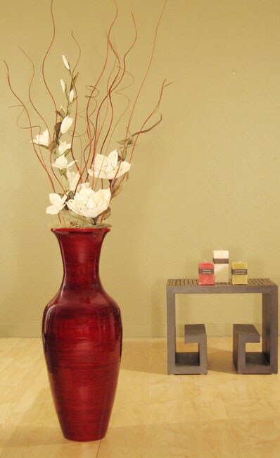 shopping the globe bamboo floor vase and white magnolias bamboo floor vase and white magnolias - Floor Vase shopping the globe bamboo floor vase and white magnolias bamboo floor vase and white magnolias - Floor Vase