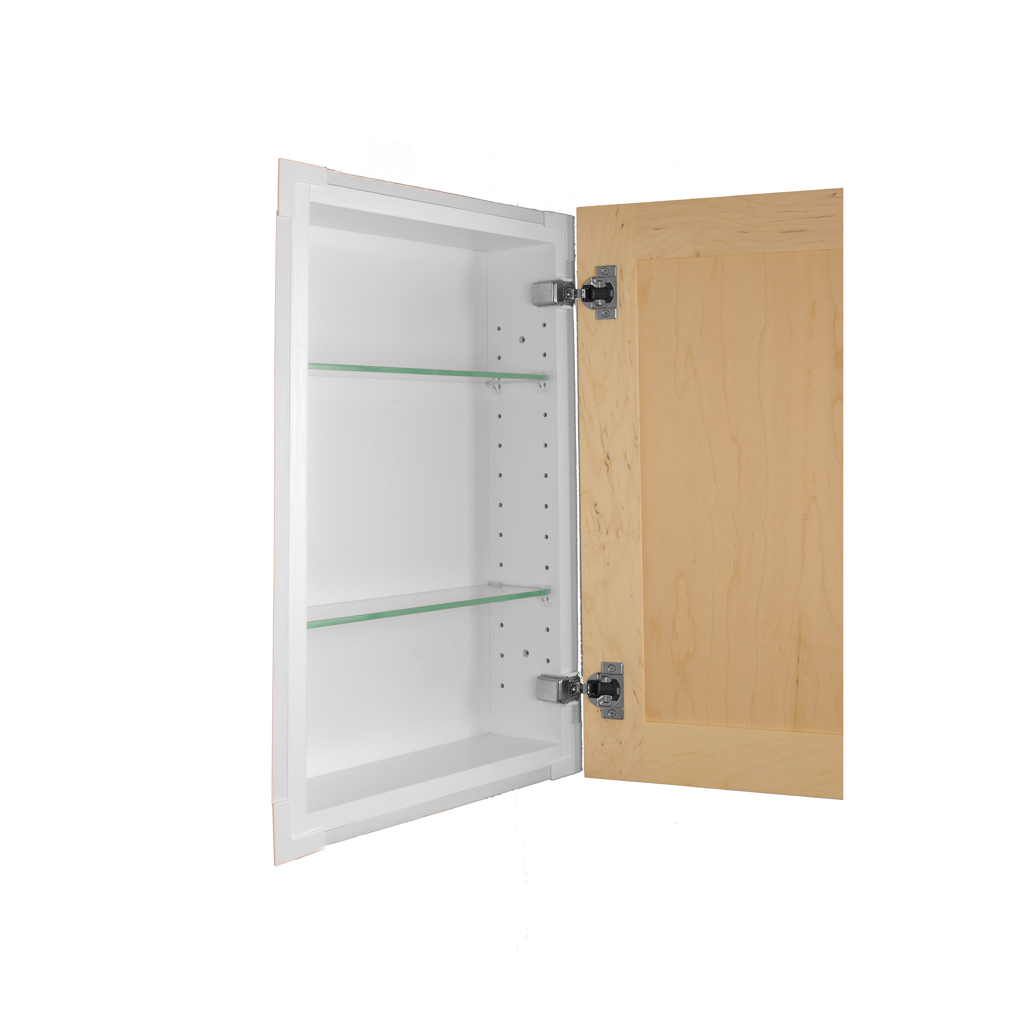 Wg Wood Products Bathroom Cabinets Sears Wg Wood Products Shaker Style Frameless Recessed In Wall Bathroom Medicine Storage Cabinet