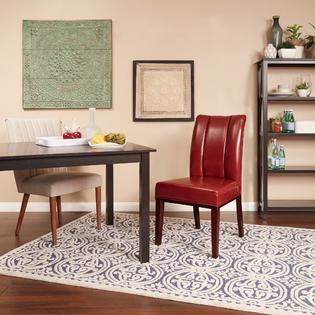 Office Star Products Metro Plated Parsons Dining Chair With Espresso Office Star Products Metro Plated Parsons Dining Chair With Espresso Finish Legs
