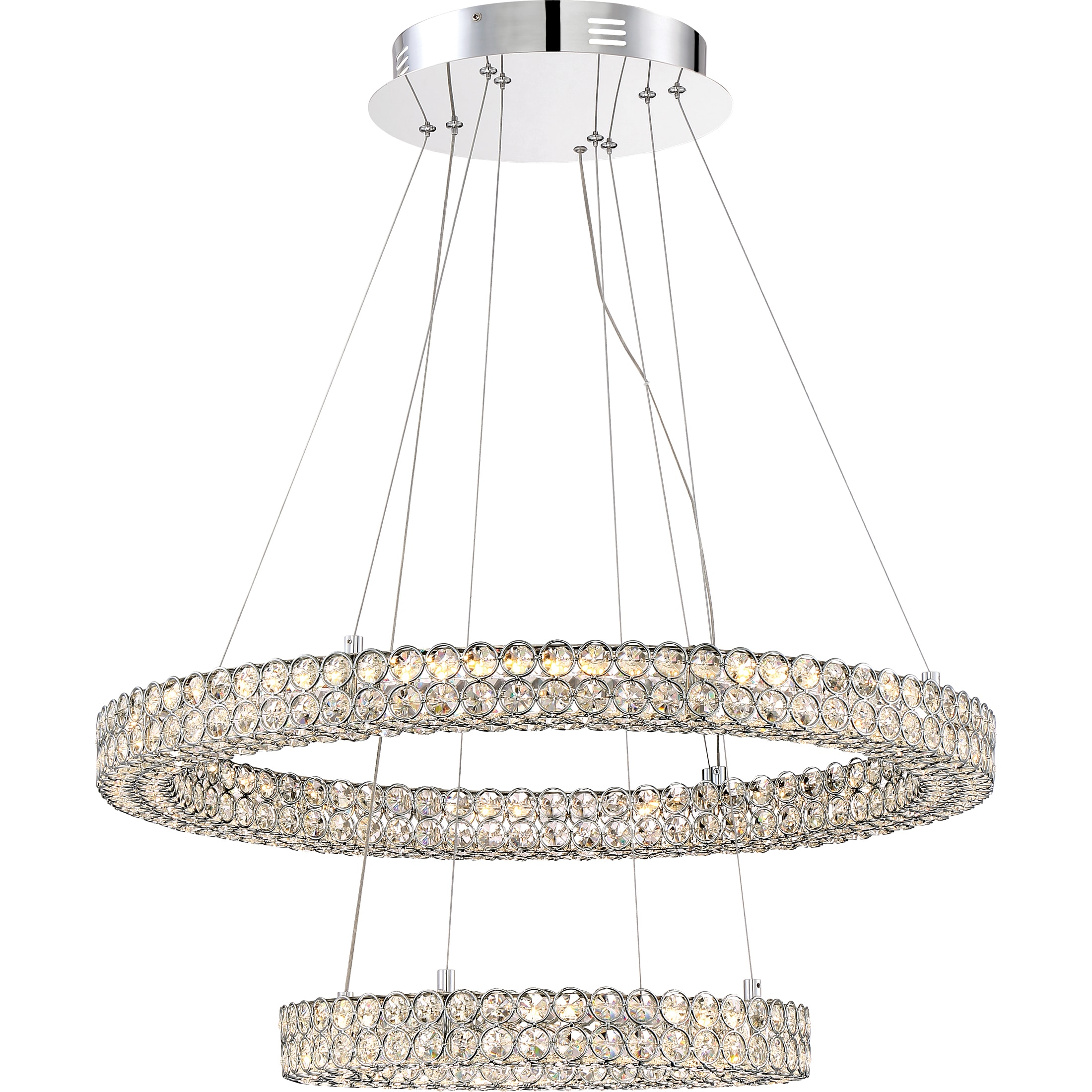 Silver Ceiling Lights Sears Quoizel Platinum Collection Infinity Polished Chrome Finish Pendant With Led Light