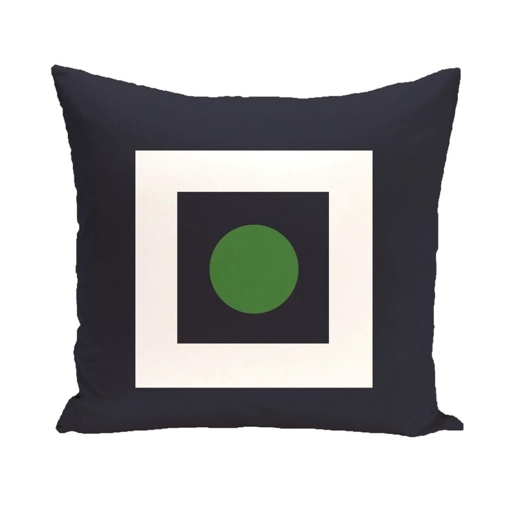E by Design Bordered Geometric 20-inch Square Decorative Pillow