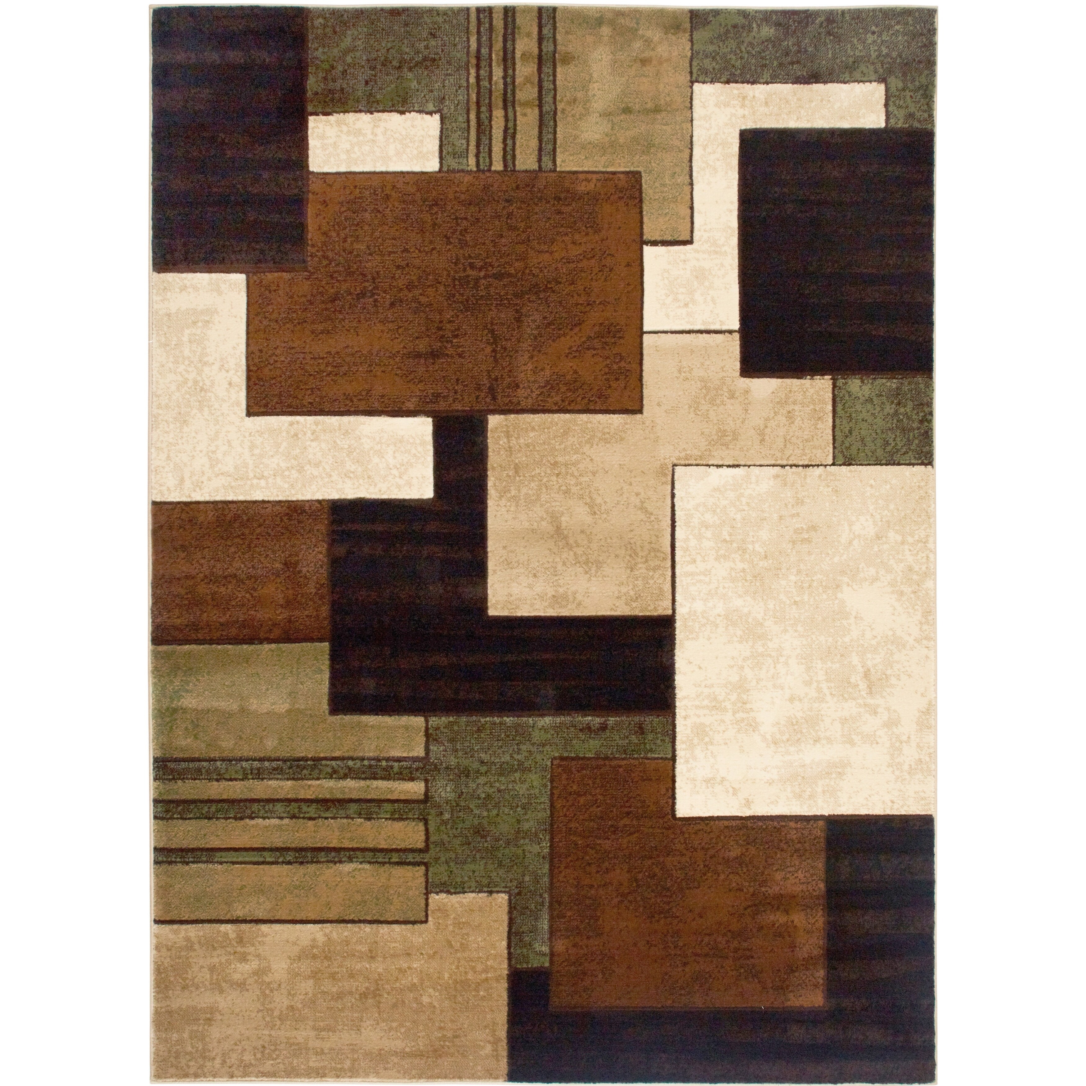Home Dynamix Area Accent Rugs Sears Home Dynamix Tribeca Collection Contemporary Brown Green 3 Pc Set Area Rug 5