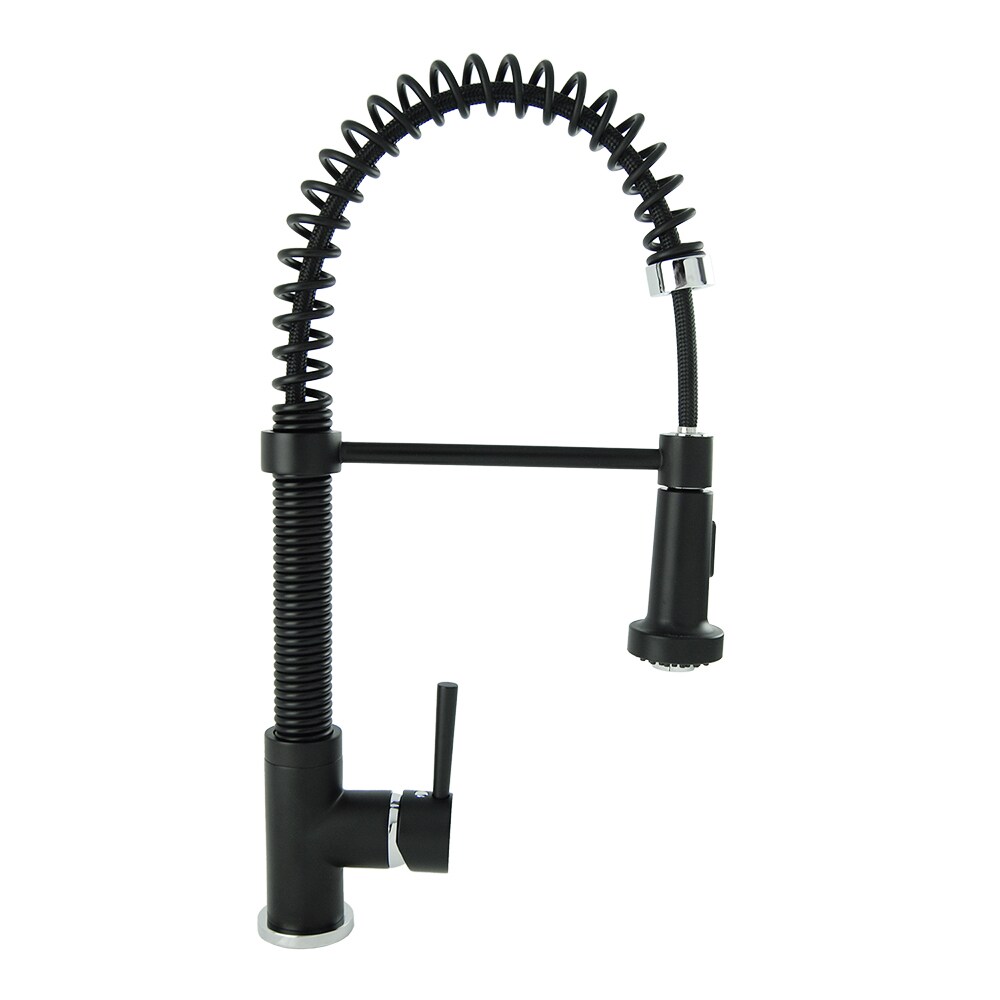 Lsh Residential Coil Spring Black Kitchen Faucet Matte Lsh Residential Coil Spring Black Kitchen Faucet Matte 1