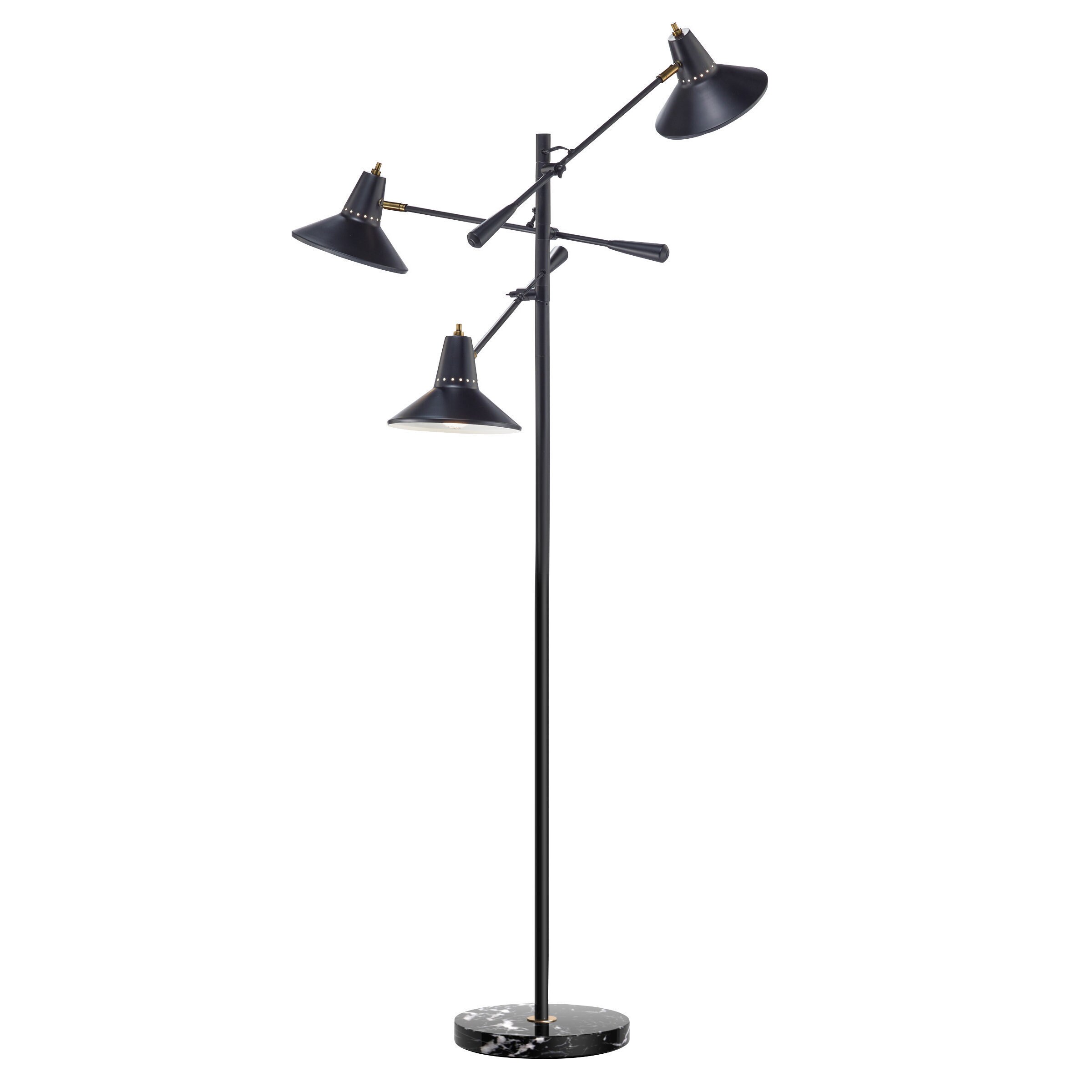 Adesso Floor Lamps With Free Shipping Kmart Adesso Nelson 3 Arm Floor Lamp
