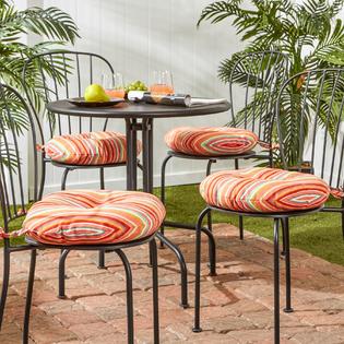 Oc6816s4 Watermelon Greendale Home Fashions 15 Inch Round Outdoor Greendale Home Fashions 15 Inch Round Outdoor Coastal Stripe Bistro Chair Cushion