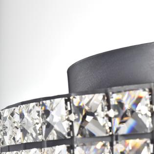 The Lighting Jolie Antique Black Crystal Round 4 Light Flush The Lighting Jolie Antique Black Crystal Round 4 Light Flush Mount Chandelier