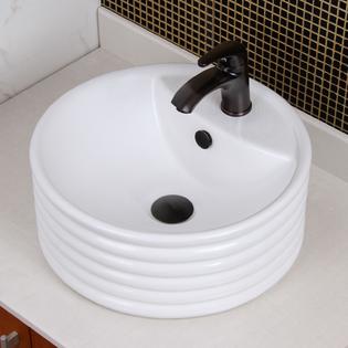 Elite Elite Ceramic Sink Overflow Cap Solid Brass Umbrella Style