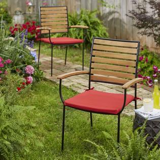 Oscs8479 Mozaic Company Kokomo Teak Dining Chair Cushion Set