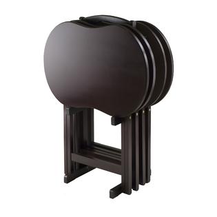 Winsome Skippy Black Wood 5-piece Snack Table Set Winsome Skippy Black Wood 5-piece Snack Table Set