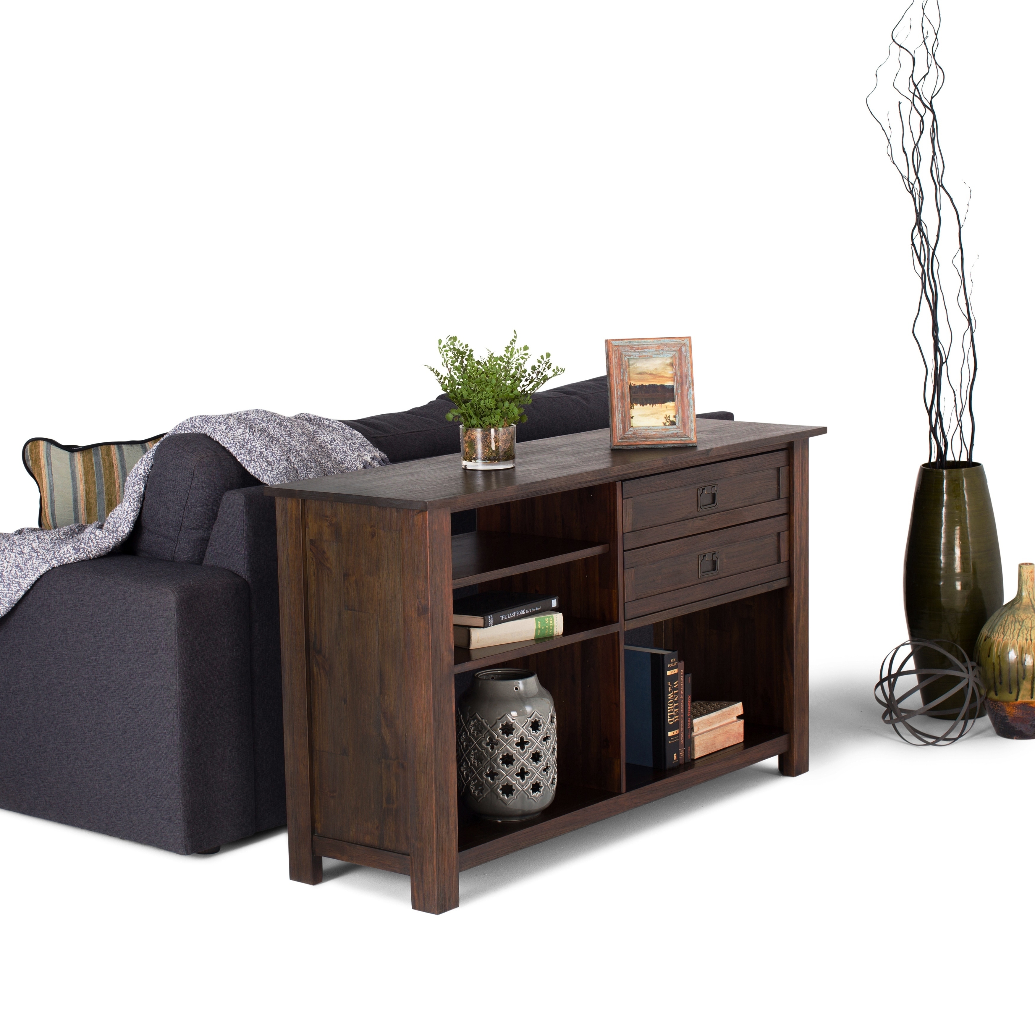 Coaster Storage Entry Way Console Table Hall Brown Wyndenhall Garret Console Sofa Table Distressed Charcoal Brown
