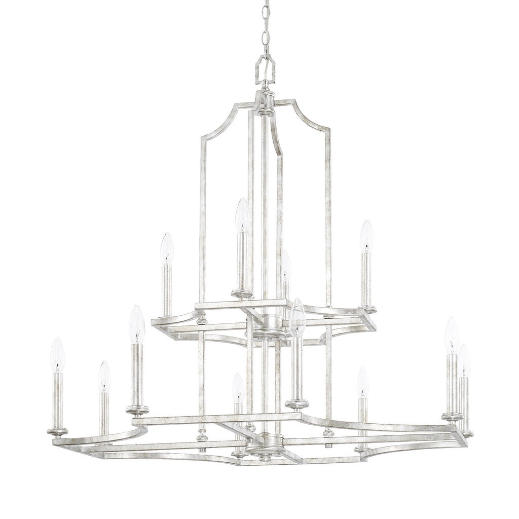 Capital Lighting Oxford Collection 12 Light Silver Patina Chandelier Capital Lighting Oxford Collection 12 Light Silver Patina Chandelier
