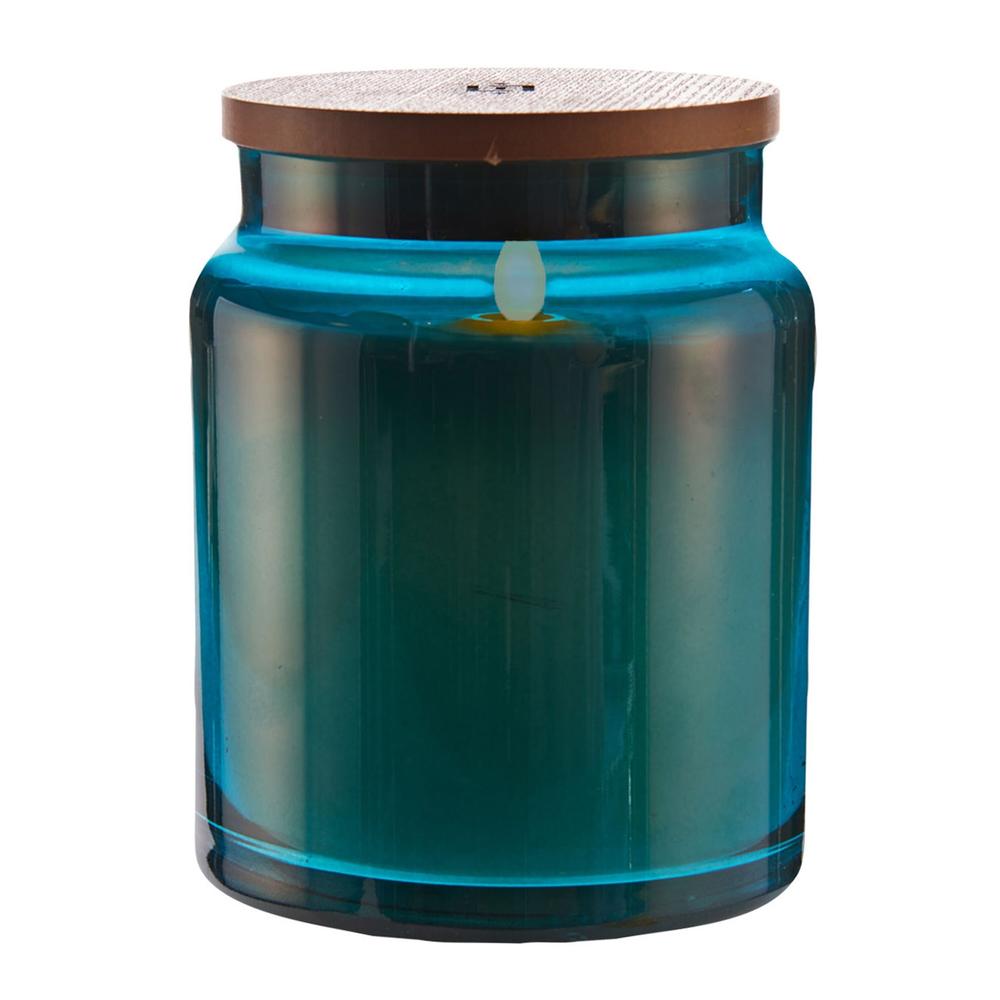 Boston Warehouse  Moving Flame Real Wax Flameless Jar Candle