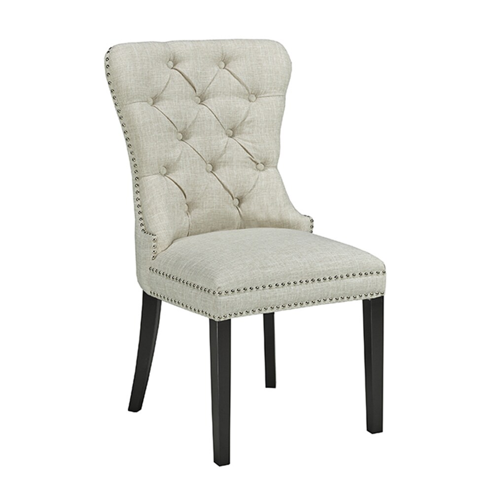 Xcella Modern Beige Upholstered Nailhead Dining Room Chair