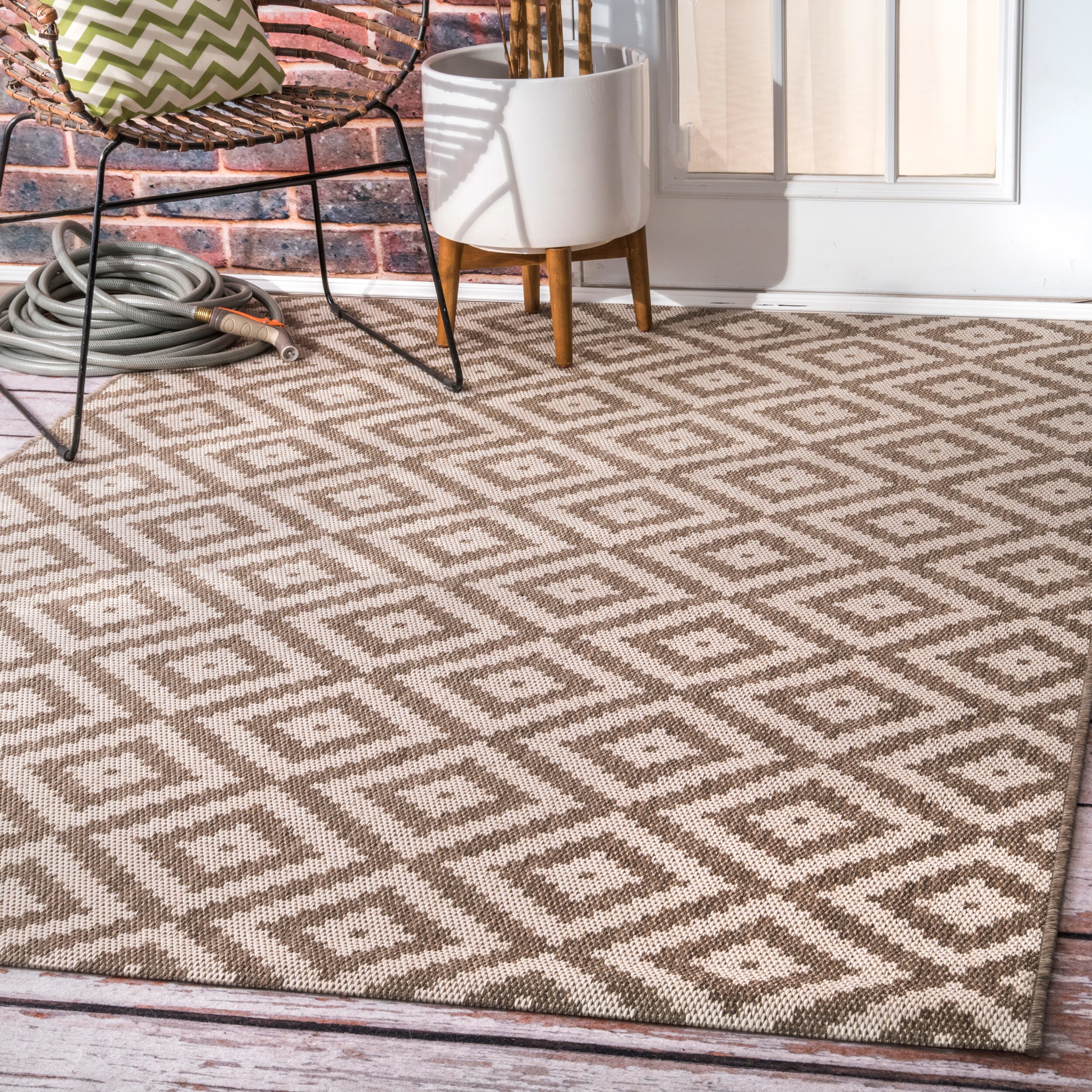Beige Tan Nuloom Outdoor Rugs Sears Nuloom Indoor Outdoor Moroccan Geometric Diamond Beige Rug 5 3 X 7