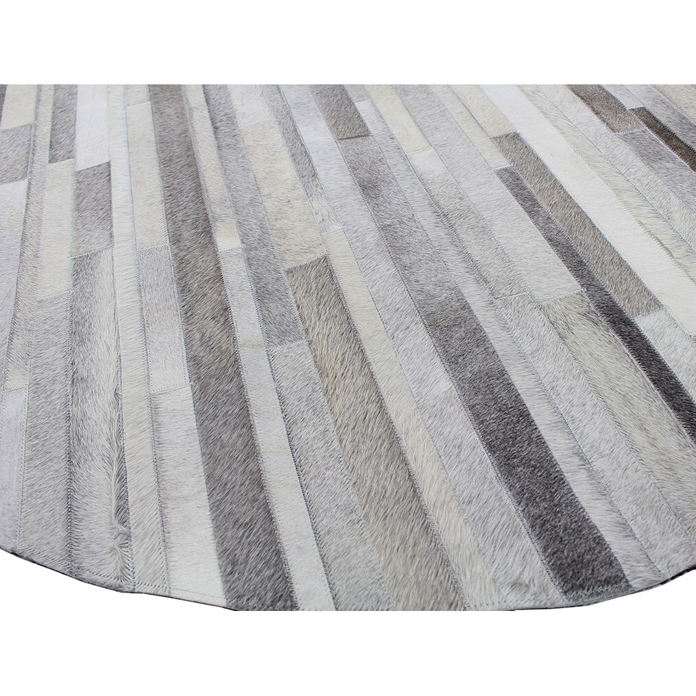 Bashian Hunter Grey Leather Round Woven Area Rug 8 X Bashian Hunter Grey Leather Round Woven Area Rug 8 X