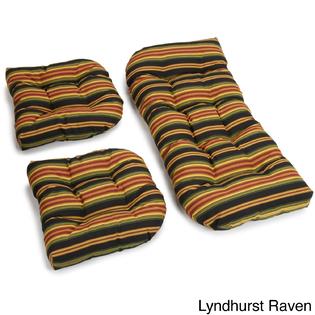 needles blazing settee cushion stripe bench tropical shaped weather piece outdoor zoom