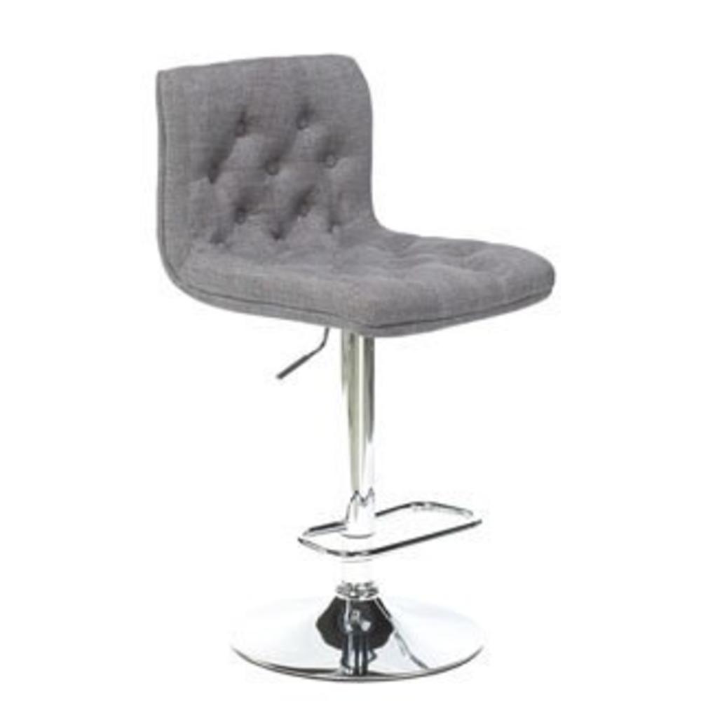 Uptown Club Modern Tufted Grey Upholstered Armless Barstool